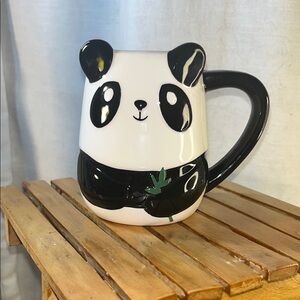 Cute Panda‎ with Bamboo Sprig Ceramic Mug